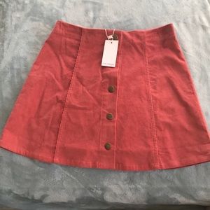 Corduroy mini skirt